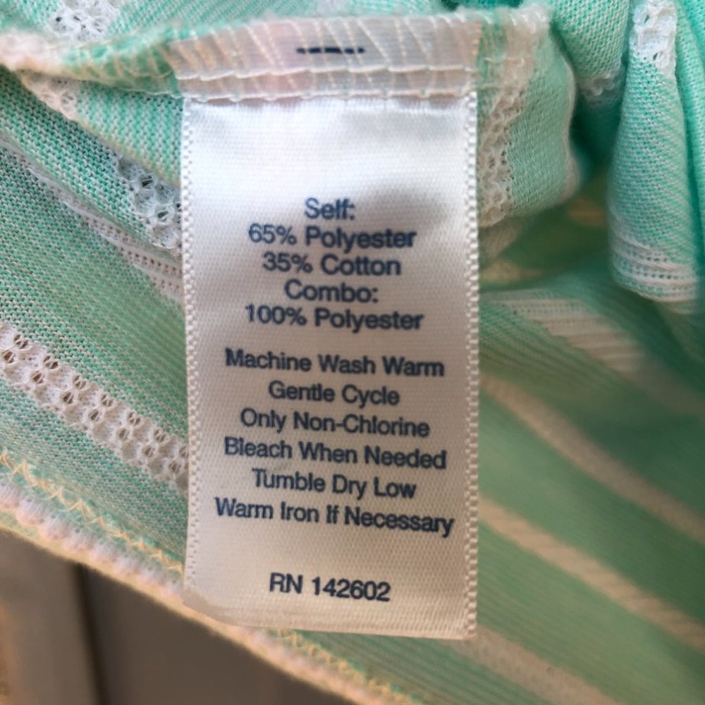 Sail to Sable Short Sleeve Textured Stripe Dress Cabbage Sz S - Picture 10 of 14